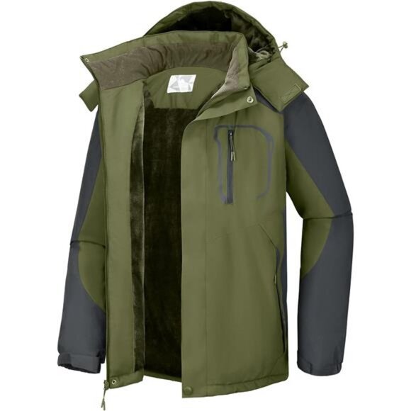 CAMEL CROWN Men's Ski Snow Jacket Waterproof Winter Snow Coat